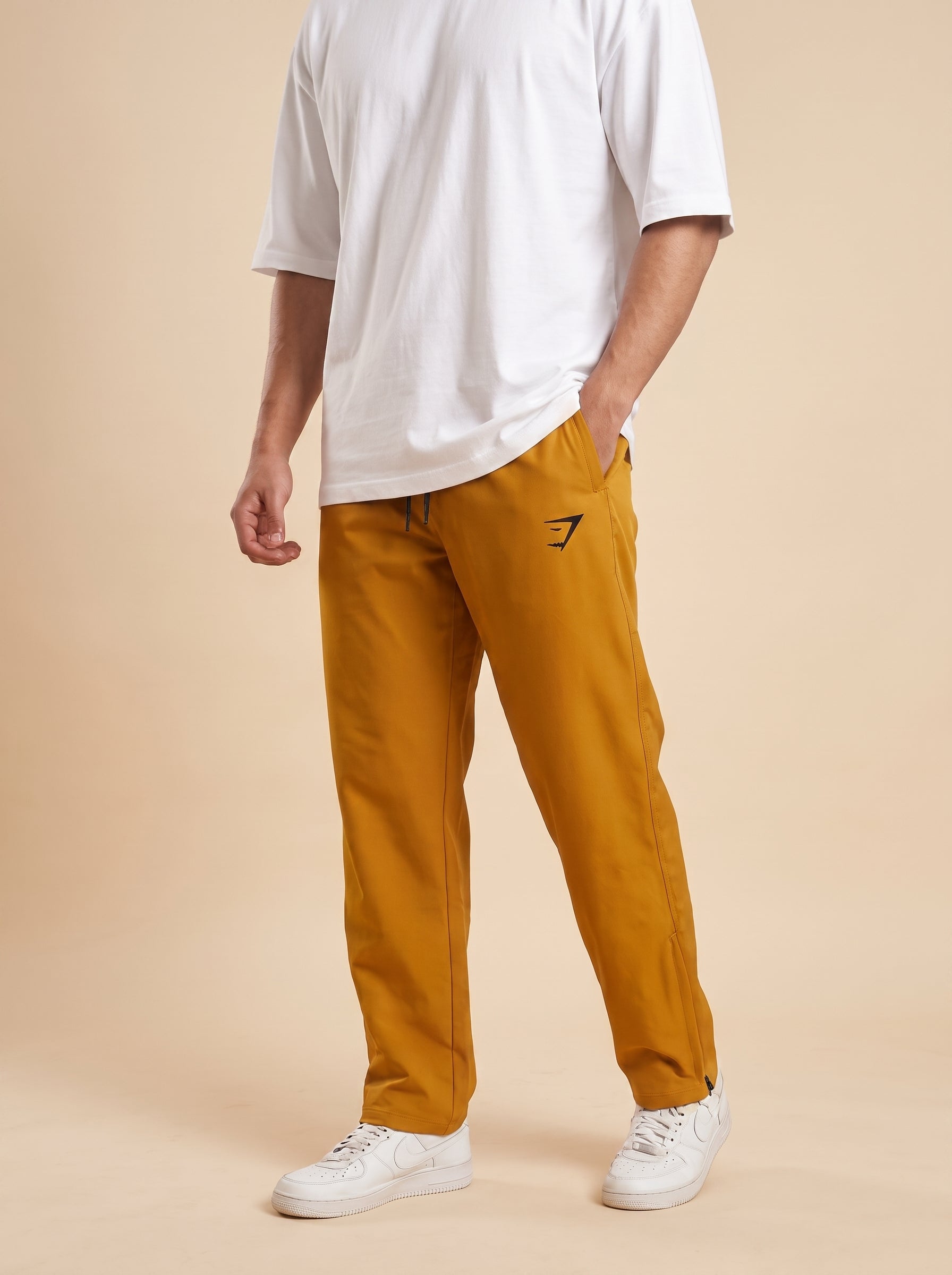 Gymshark Performance Track Pants – Mustard Gold