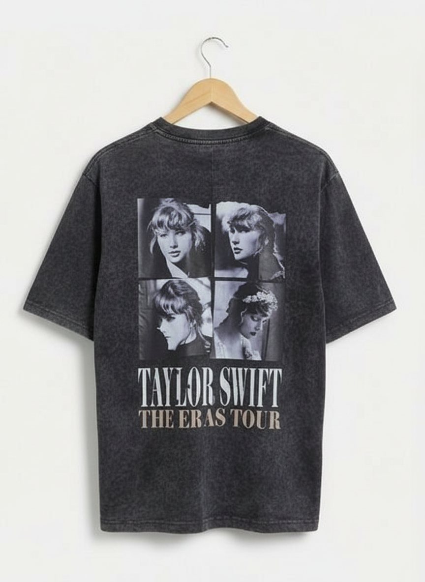 Taylor Swift Vintage Wash Drop Shoulder Tee