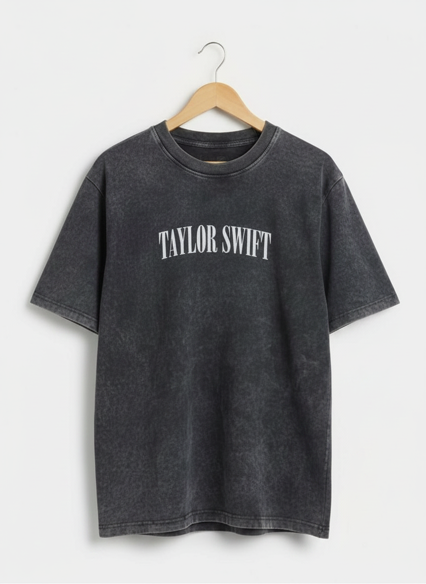 Taylor Swift Vintage Wash Drop Shoulder Tee